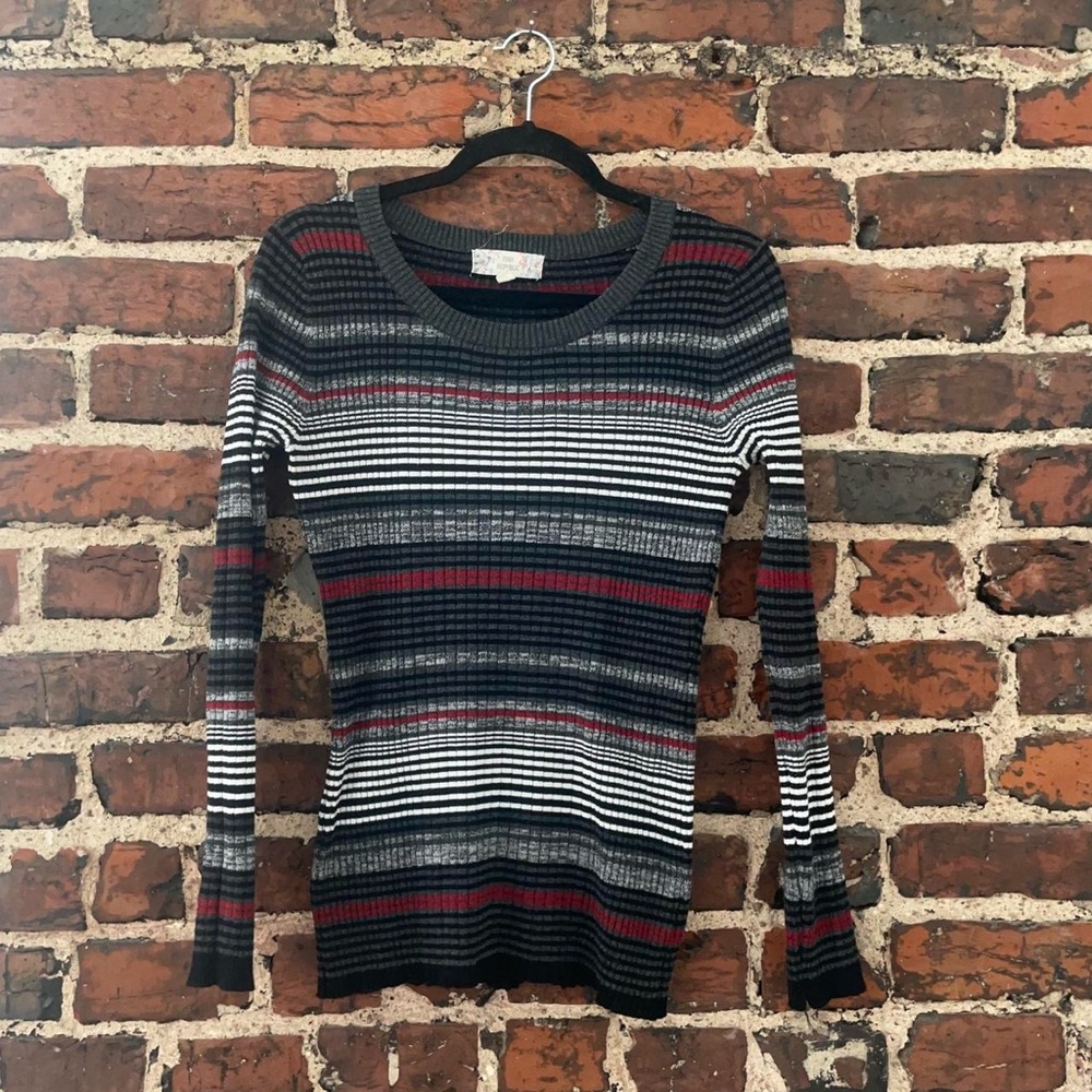 Y2K Striped Sweater